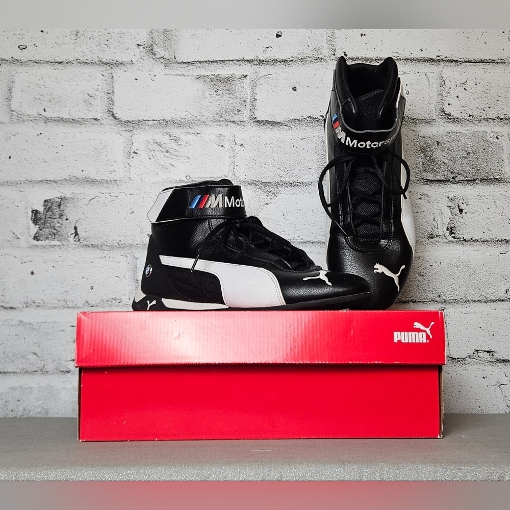 Puma BMW Motorsport Future Cat Mid Racing Shoes Mens 10.5 Black